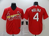 Cardinals 4 Yadier Molina Red 2020 Nike Cool Base Jersey,baseball caps,new era cap wholesale,wholesale hats